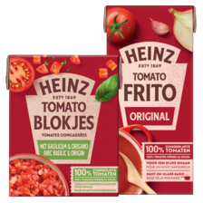 Heinz tomato frito, polpa, blokjes, gepelde- of gezeefde tomaten